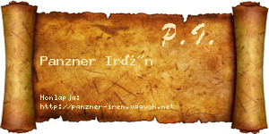 Panzner Irén névjegykártya